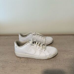 Nike Classic White Leather Lace-Up Sneakers